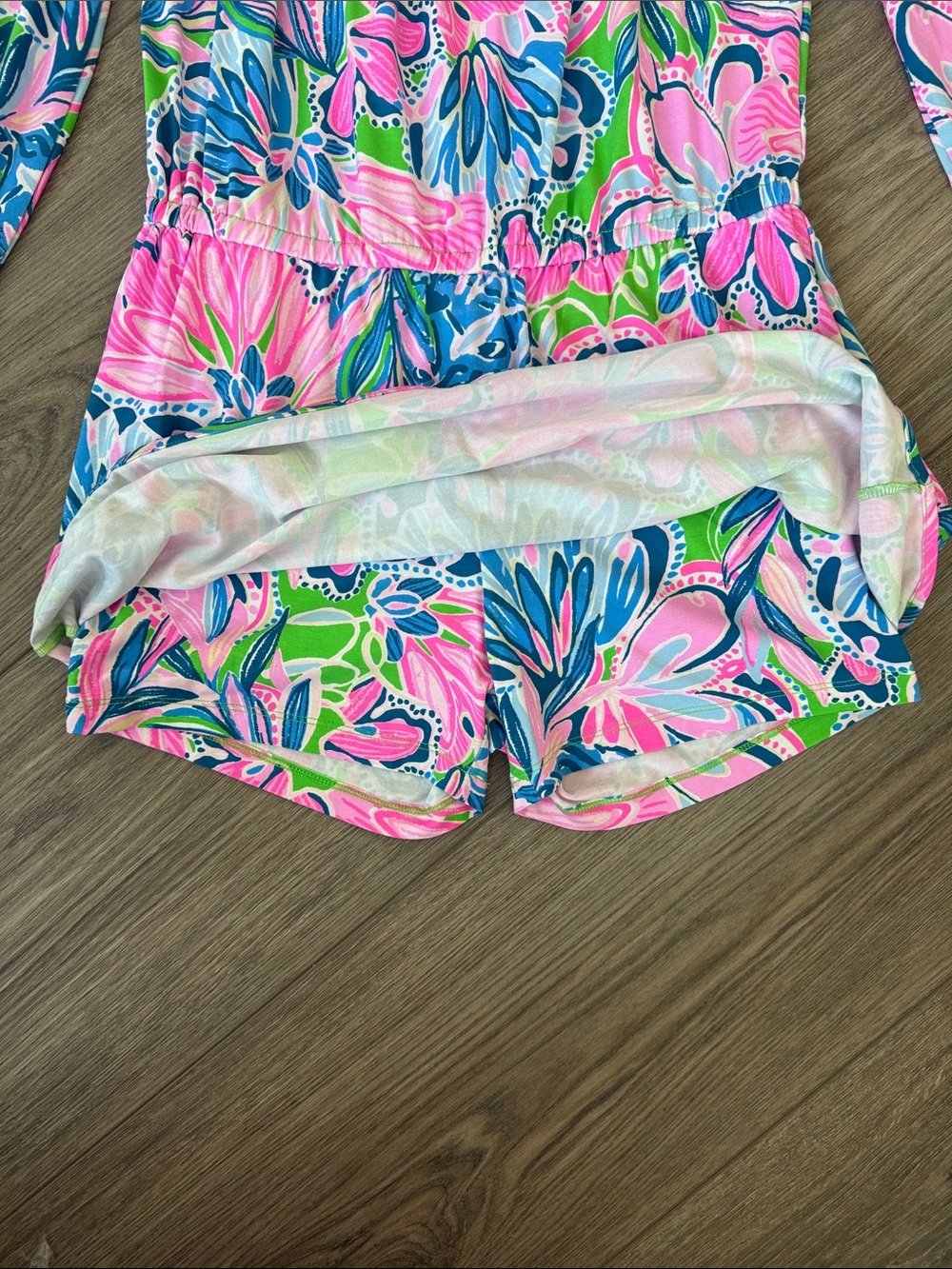 Lilly Pulitzer Strapless Floral Dress in Pink, Blue & Green - Picture 4 of 5